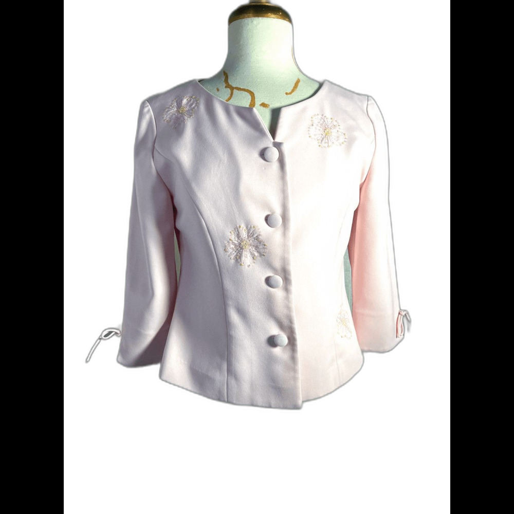 Jessica Howard Blazer Petite 6 Vintage 90's Blush Pink Quiet Luxury Ballet Core